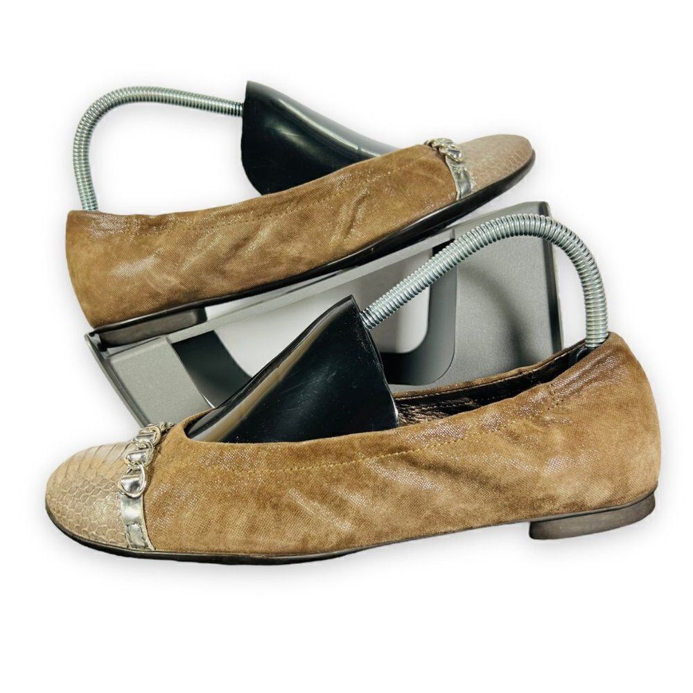 AGL Attilio Giusti Leombruni Monika Ballet Flats Beige / Brown Women's 9